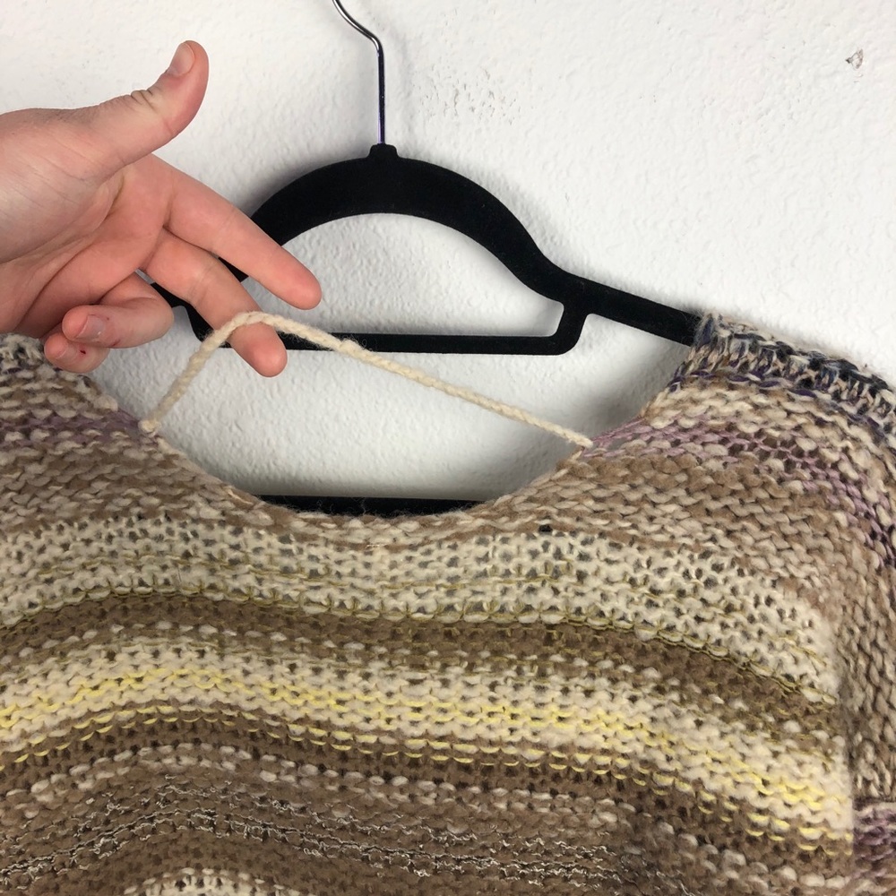 FREE PEOPLE Chunky Knit Cropped Sweater Bell Sleev - Picture 14 of 15
